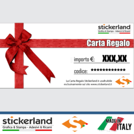 Scegli la tua Carta Regalo Stickerland a partire da 10,00 euro