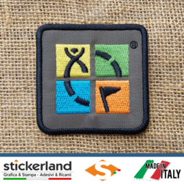 Toppa Patch ricamata ufficiale GEOCACHING – ver. 3