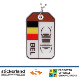 Geocaching Travel Bug® Origins - Belgium di metallo