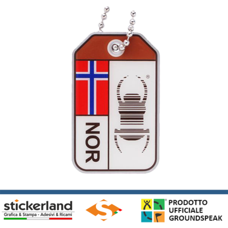 Geocaching Travel Bug® Origins - Norway di metallo