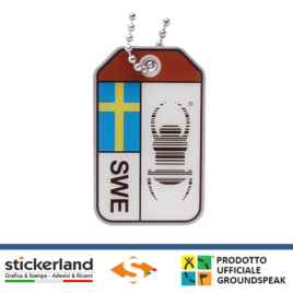 Geocaching Travel Bug® Origins - Sweden di metallo