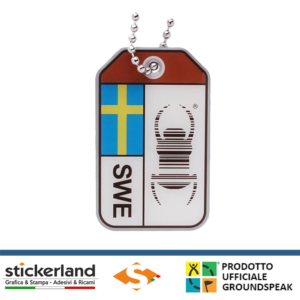 Geocaching Travel Bug® Origins - Sweden di metallo