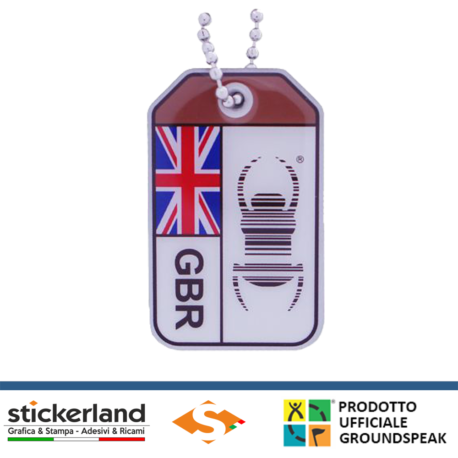 Geocaching Travel Bug® Origins - United Kingdom di metallo