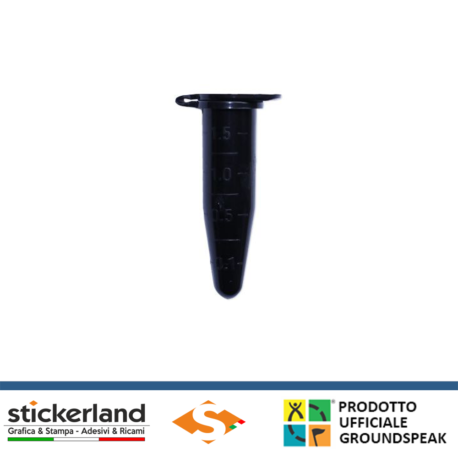 Magnetic Nano Tube Geocache Container - Black