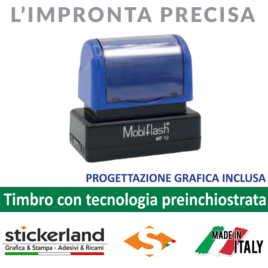 Timbro personalizzato da 43 x 13 mm cod. MF12