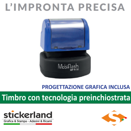 Timbro personalizzato MF32 tondo da 32 mm