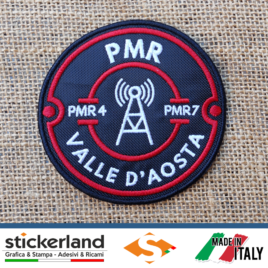 Toppa Patch ricamata personalizzata del progetto PMR446 regione Valle d'Aosta