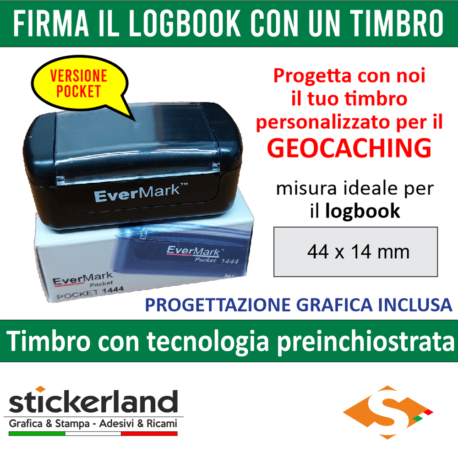 Timbro Pocket 1444 per Geocaching